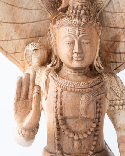 Estatua de madera natural de samán Buda 40 cm decorativa, tallada a mano por artesanos en una sola pieza, diferentes mudras, Fabricada en Indonesia