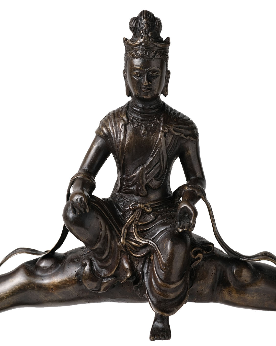 Estatua de bronce  maciza de Buda Bhumi-sparsa, hecho a mano, Altura de 56 cm x 40 cm de ancho, fabricado en Indonesia