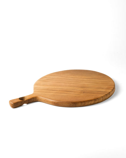 Tabla para servir madera de teca Rembang, largo 40 cm profundidad 30 cm altura 2 cm