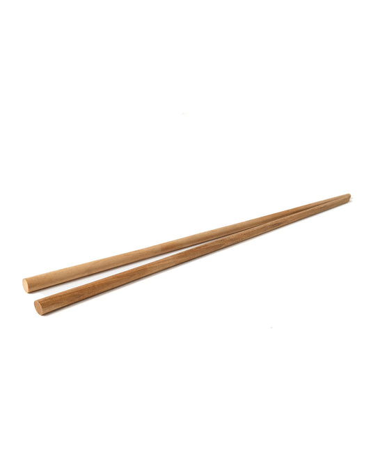 Palillos chinos de madera natural de teca Hashi Palembang  reutilizables, hechos a mano para sushi, Largo 23 cm, fabricados en Indonesia