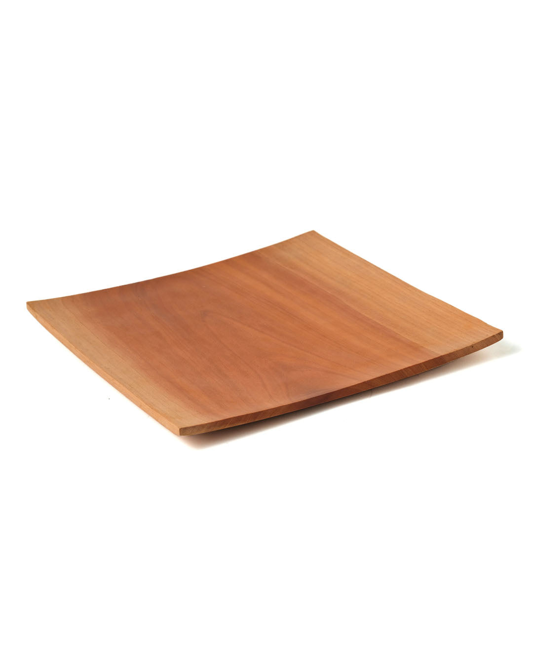 Plato cuadrado de madera natural de Sawo Bacan