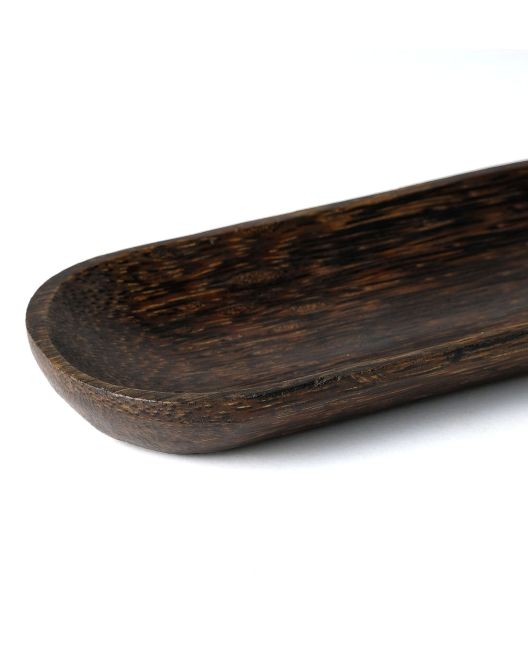 Plato de servir de madera de palmera oval Nabire, hecho a mano por artesanos indonesios, altura 2,5 cm largo 40 cm profundidad 8,5 cm.