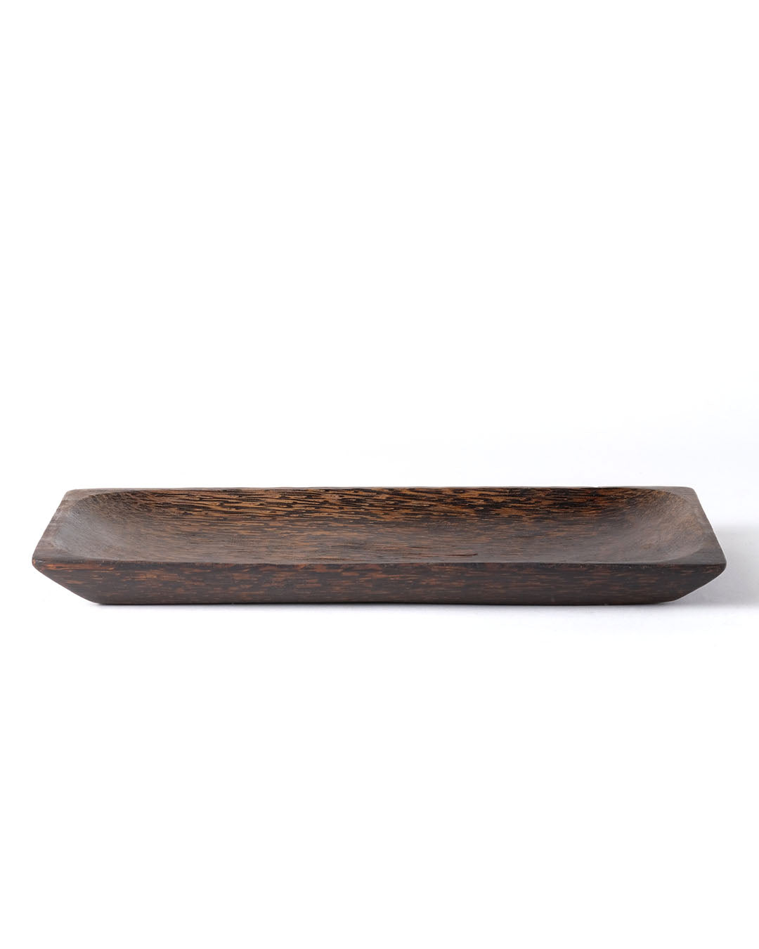 Plato de servir de madera de palmera Nunukan, realizado en Indonesia por artesanos, altura 2,5 cm largo 30 cm profundidad 15 cm.