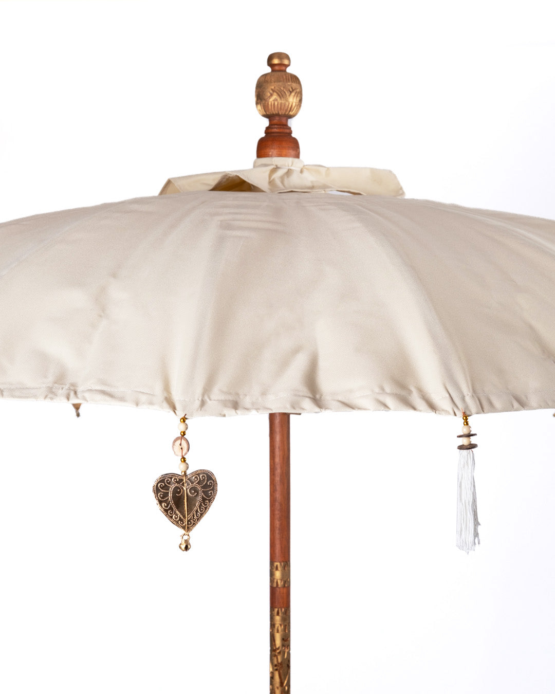 Sombrilla Lembeh Island, De tela y madera de teca.