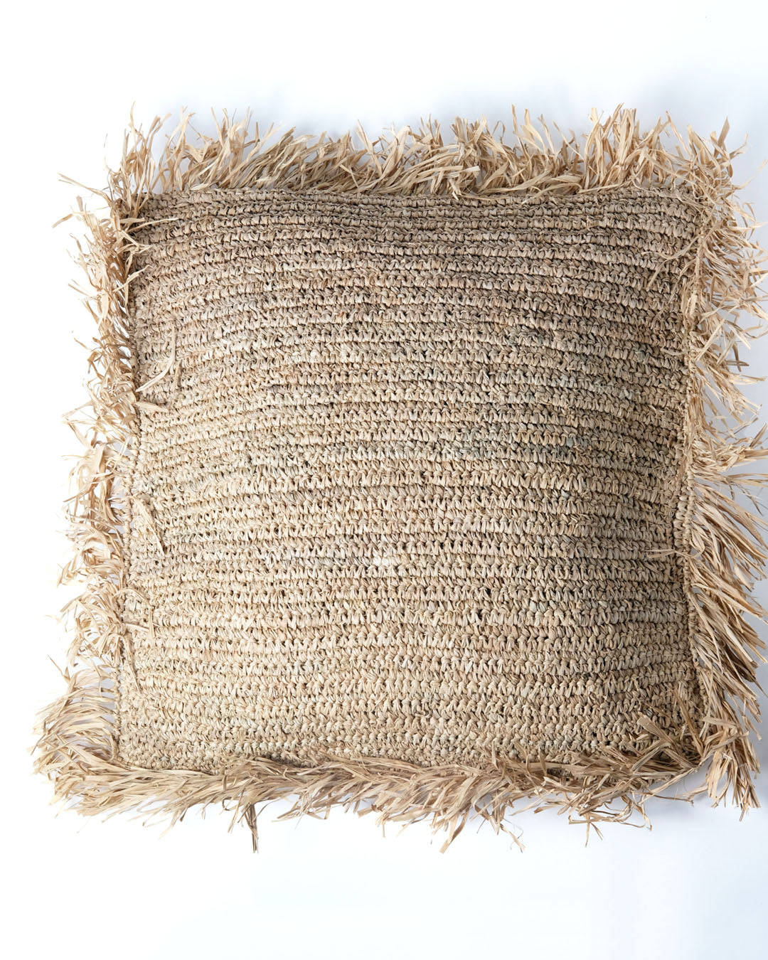 Funda de almohadón de rafia natural Kai Besa