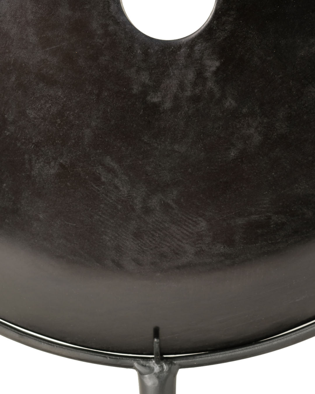 Yapen Polished Black River Stone Disc