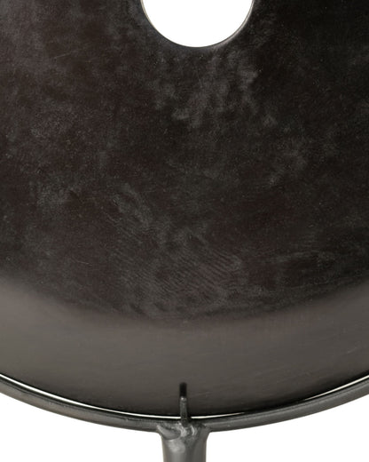 Yapen Polished Black River Stone Disc