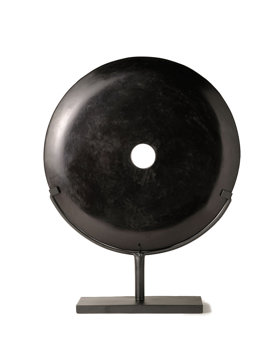Yapen Polished Black River Stone Disc
