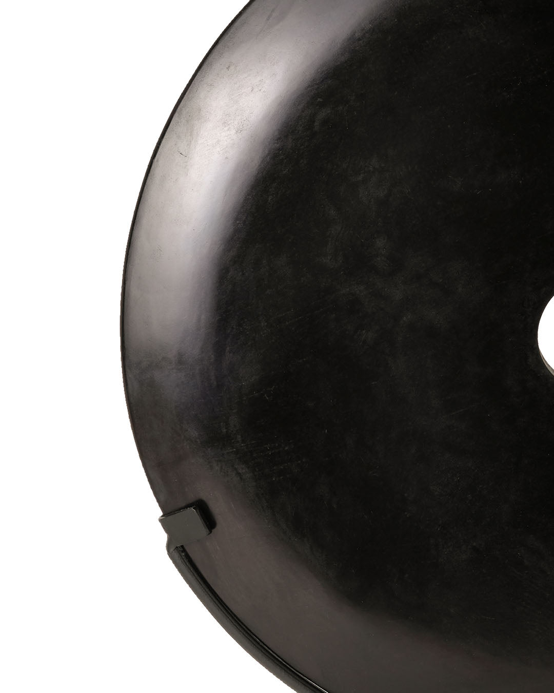 Yapen Polished Black River Stone Disc