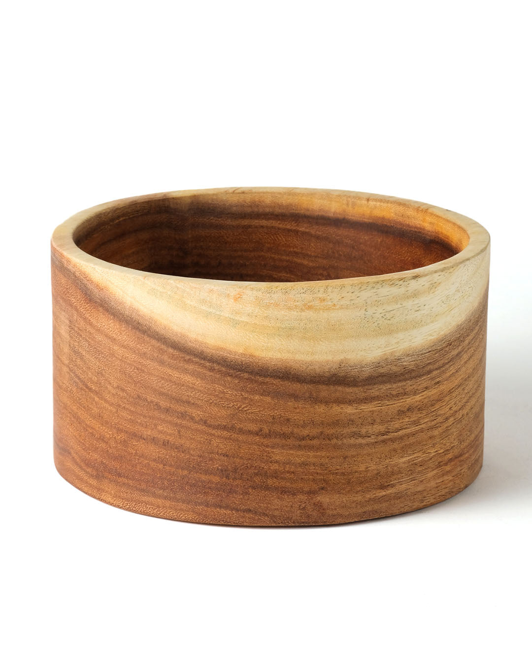 Bowl de madera maciza de saman 100% natural Lombok, acabado natural, hecho a mano, redondo, 3 medidas, fabricado en Indonesia