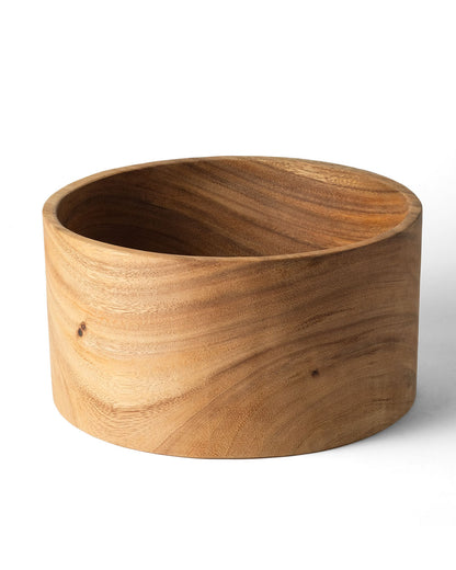 Bowl de madera maciza de saman 100% natural Lombok, acabado natural, hecho a mano, redondo, 3 medidas, fabricado en Indonesia