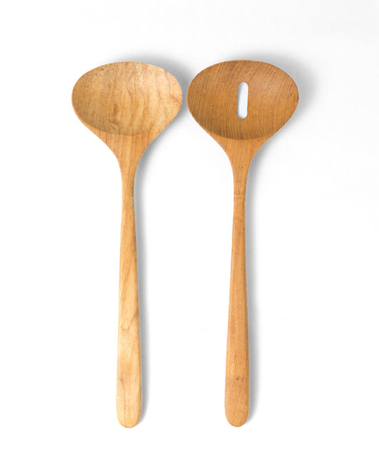 Cucharas de ensalada de madera teca weh