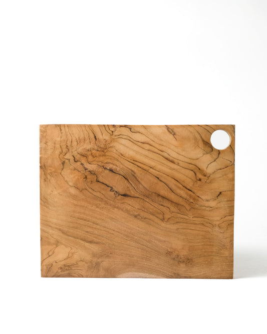 Tabla para servir madera de teca Rantepao,  altura 2 cm largo 25 cm profundidad 19,5 cm