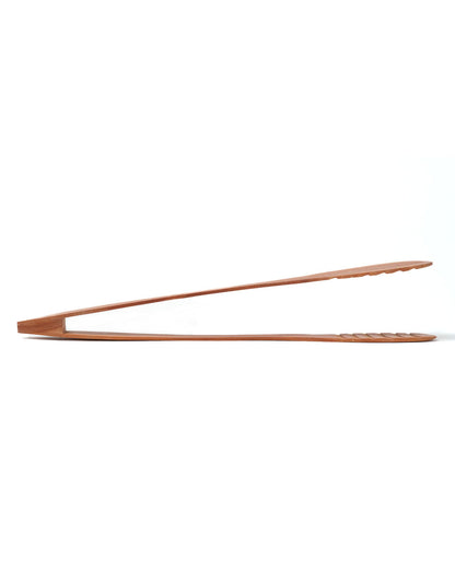 Pinza de cocina de madera natural de sawo Damar, hecho a mano,  altura 6 cm largo 28 cm, fabricado en Indonesia