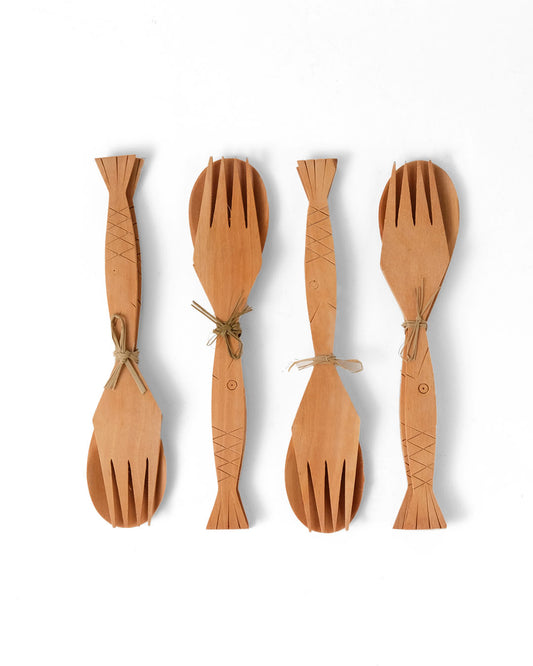 Pack of 4 Sawo spoon and fork