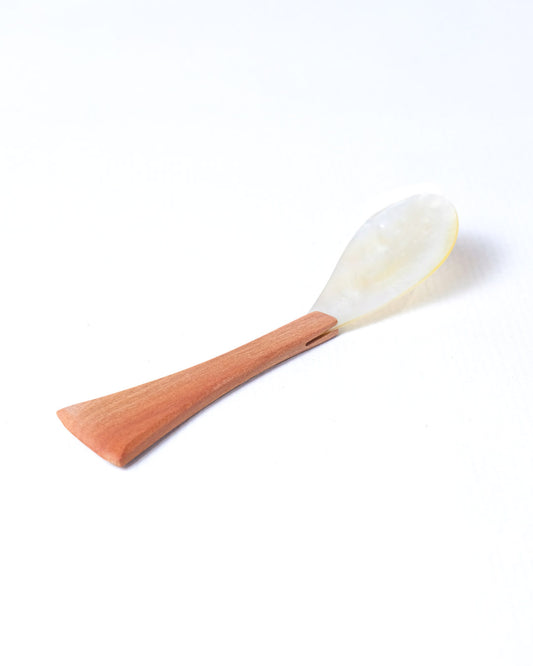 Pack of 5 wooden and mother-of-pearl spoons Samarinda