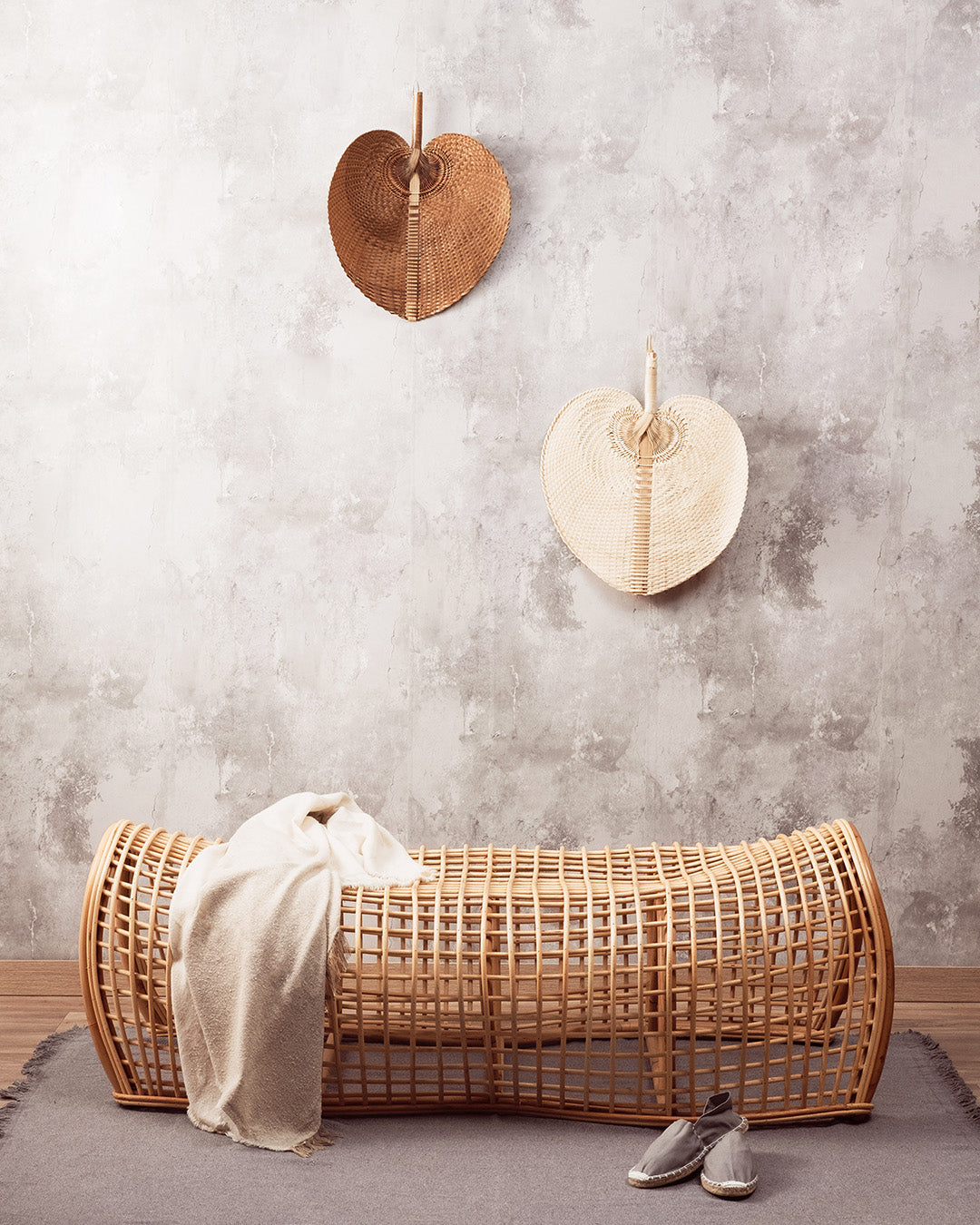 Gili Air rattan bench
