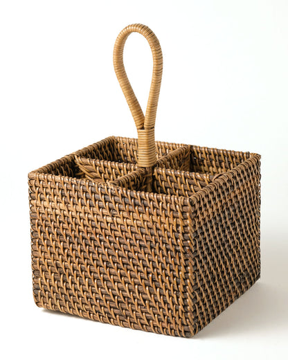 Pekanbaru rattan cutlery holder