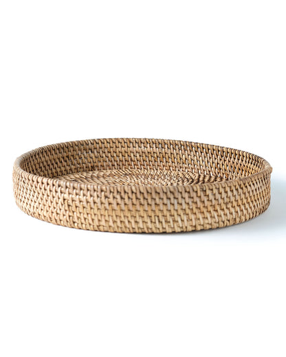 Bogora Round Rattan Tray