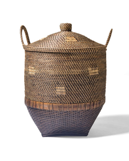 Sumba rattan basket with lid 52 H