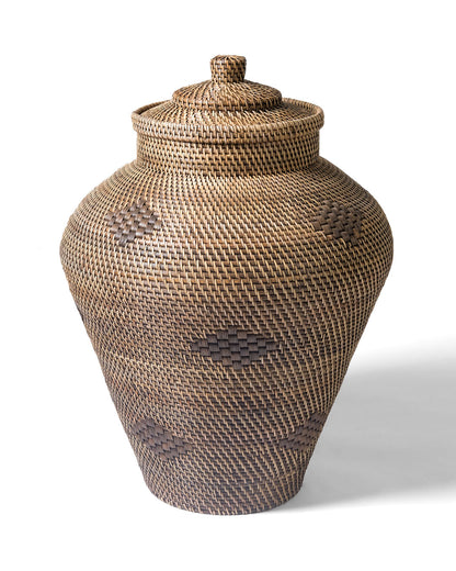 Vase en rotin décoration îles Obi